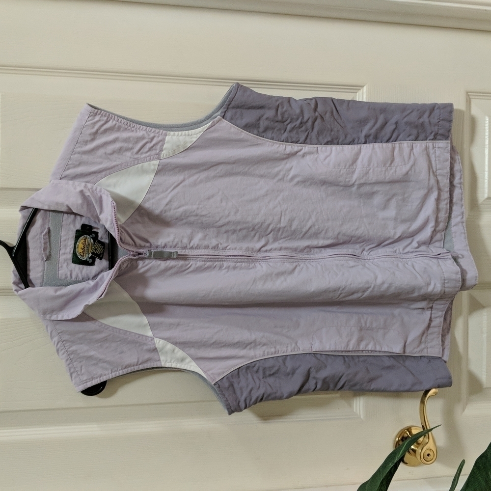 Cabela's Women's Lined Lilac Vest Dual Zip Size Large